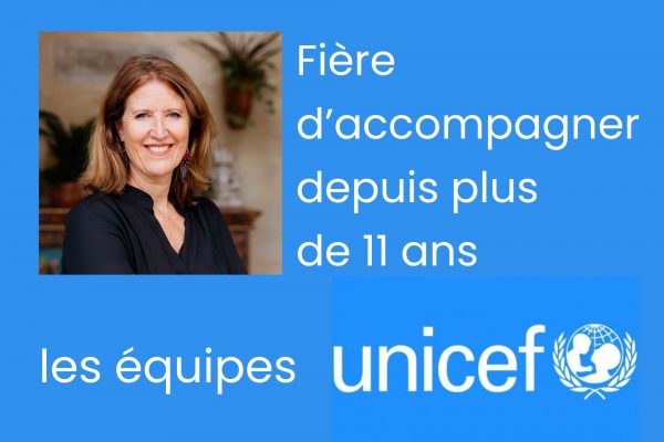 Fière d'accompagner l'UNICEF depuis 11 ans